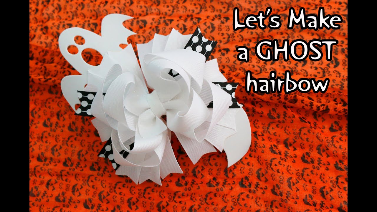 HOW TO: Let's make a GHOST hairbow/ bow DIY