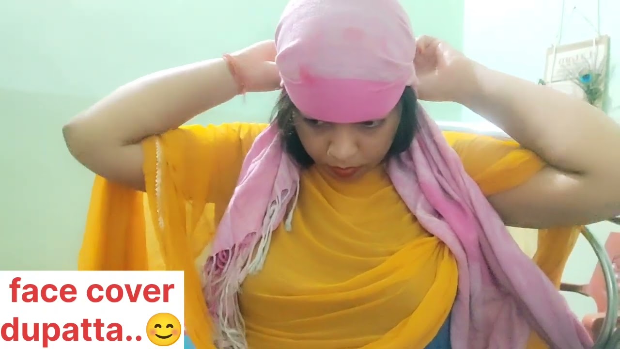 Part_105 Face cover👉 how to wrap face cover dupatta with scarf 🧣and mask 😷 || face cover