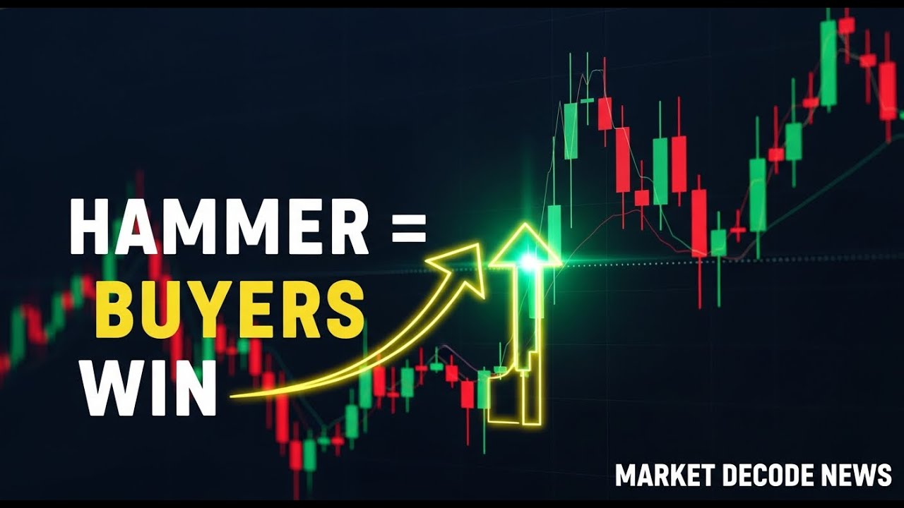 Hammer Candlestick Pattern 🔨  Smart Money Reversal Strategy Explained  Market Decode News#hammer