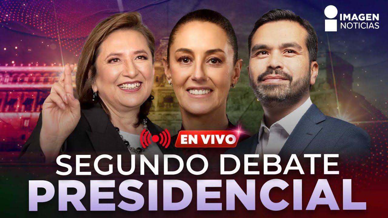 Segundo Debate Presidencial: Sheinbaum, Gálvez y Máynez de nuevo cara a cara