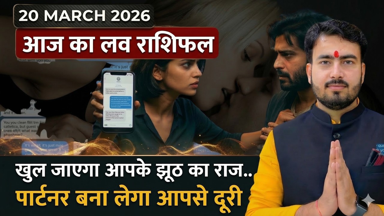 20 मार्च 2026 आज का लव राशिफल| 12 राशियों का संपूर्ण राशिफल सिंगल लव लाइफ से लेकर मैरिटल अफेयर तक