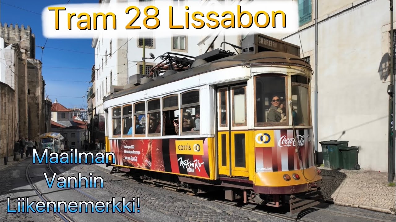 Maailman vanhin liikennemerkki. Raitiovaunu ajelu Lissabon Portugal vlog.3