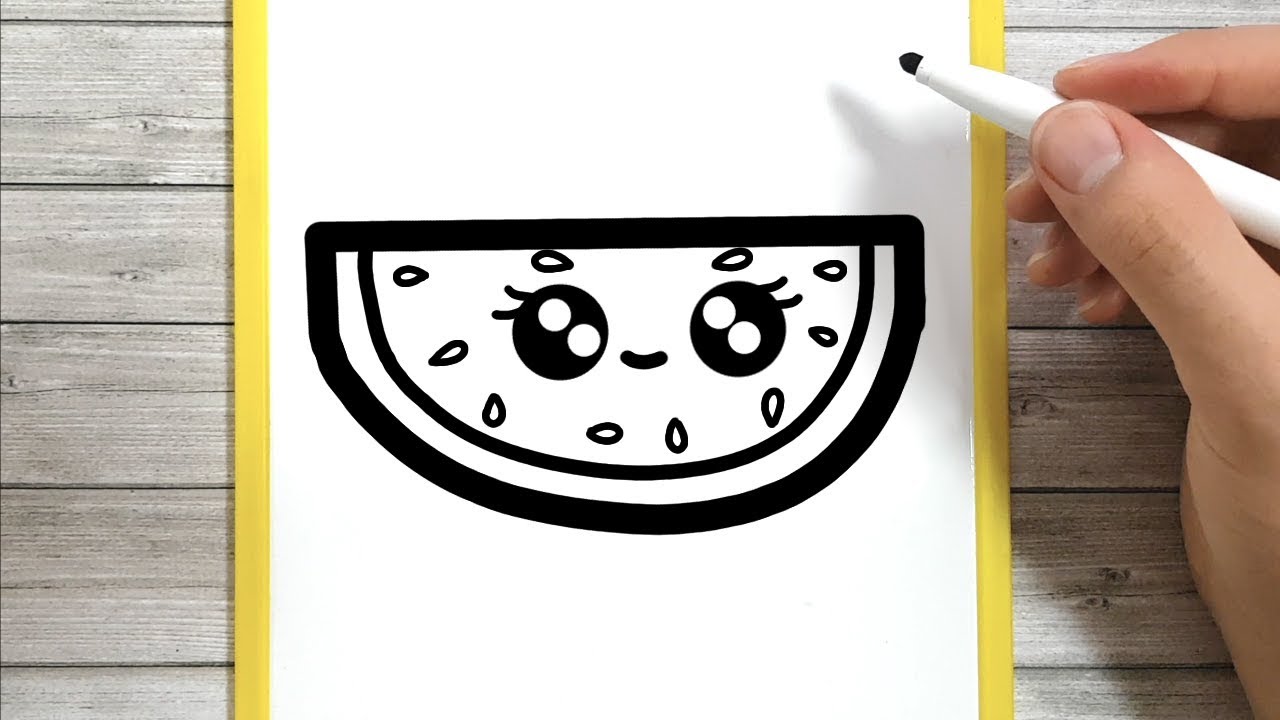 COME DISEGNARE UN ANGURIA KAWAII