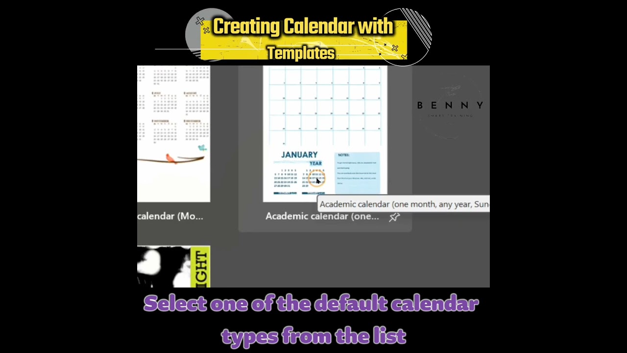 Creating Calendar with Templates in Word #wordtutorial #calendar #template #thebenny