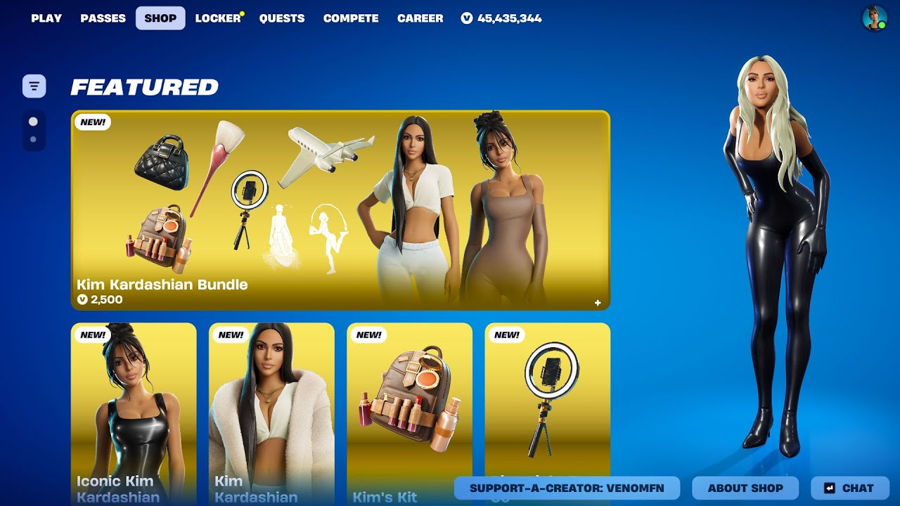 NEW Kim Kardashian Skins, Bundle & EMOTES Fortnite Item Shop Showcase!  🍑 (Available Dec 13)