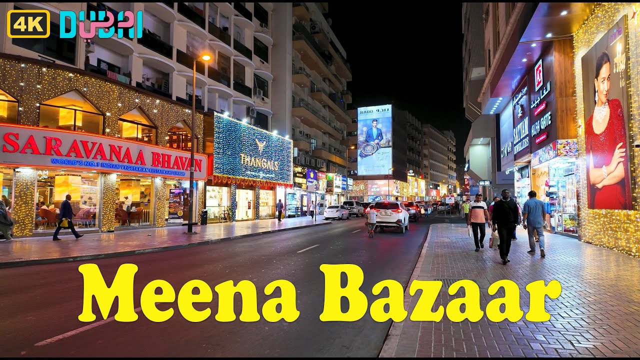 This is Bur Dubai | Meena Bazaar Streets | 4K Evening Walking Tour