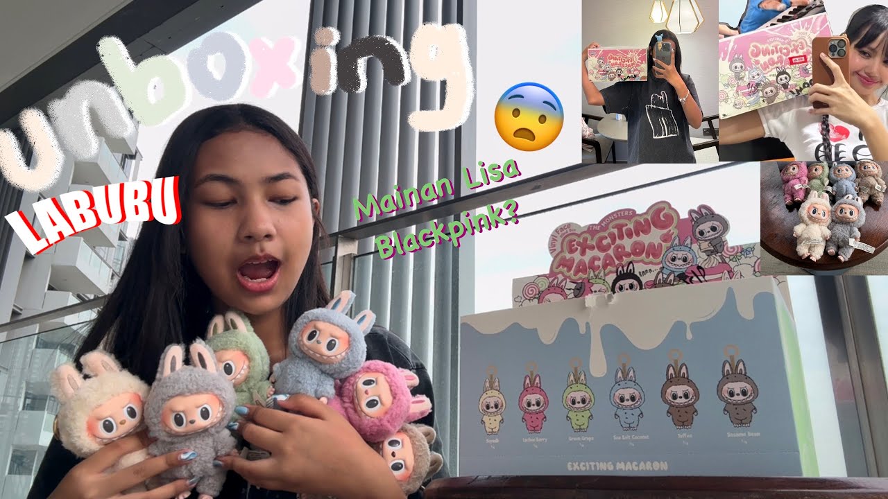 UNBOXING MAINAN VIRAL LABUBU EXCITING MACARON!!🐰🍭 DIPAKE LISA BLACKPINK!😨🤩 || Jennifer Pingkan