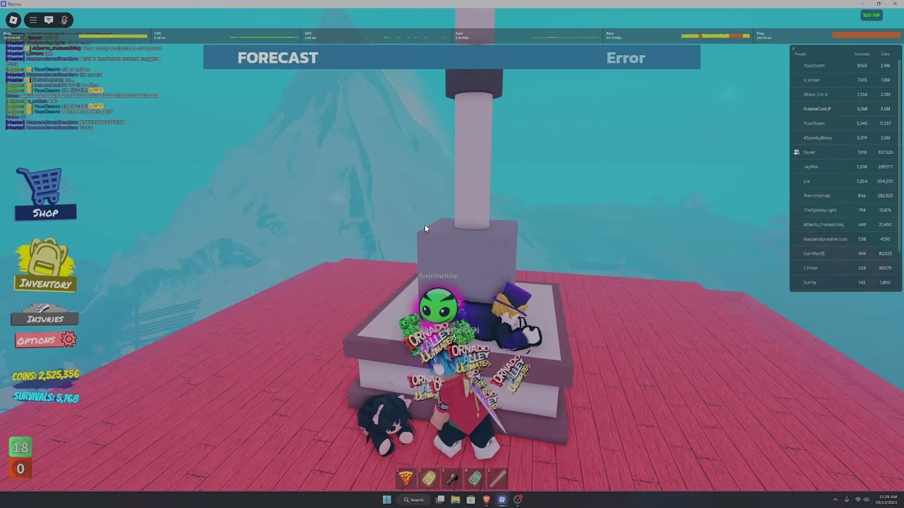 Tornado Alley Ultimate, Goofy Tartarus Mind Control glitch