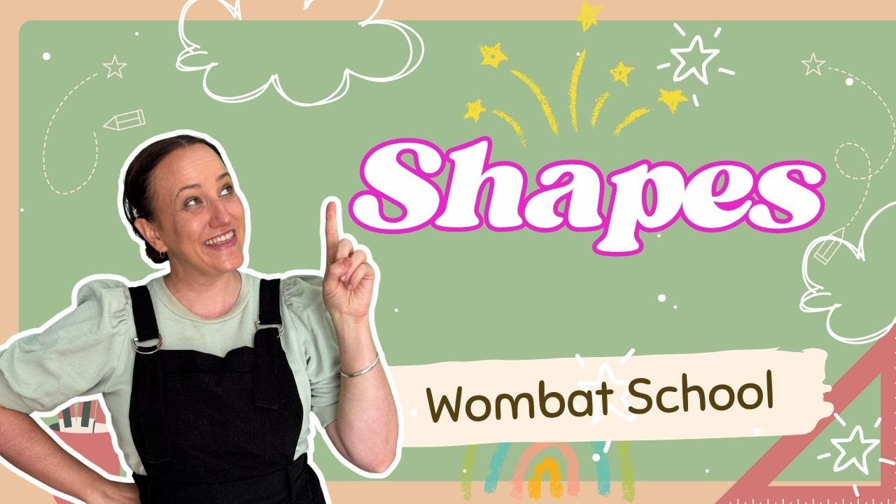 Learn Shapes for Preschool & Kindergarten | 2D Shapes for Kids | Wombat School 🐾
