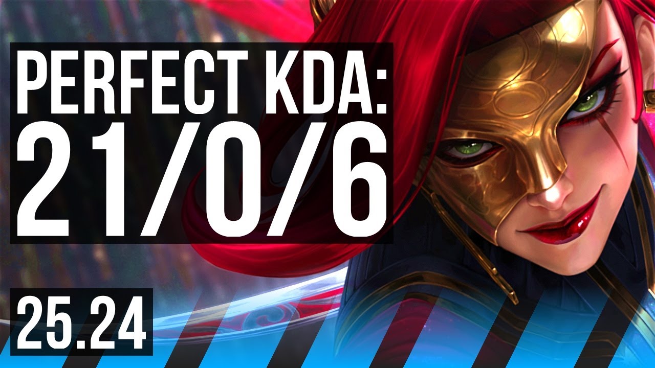 KATARINA vs AKALI (MID) | Perfect KDA: 21/0/6 | BR Grandmaster | 25.24