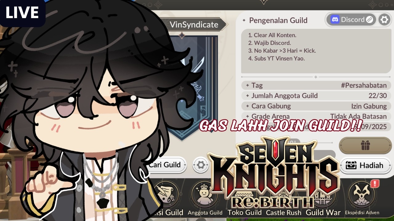 【 Seven Knights Re:Birth 】F2P GAS LAHH JOIN GUILD!!