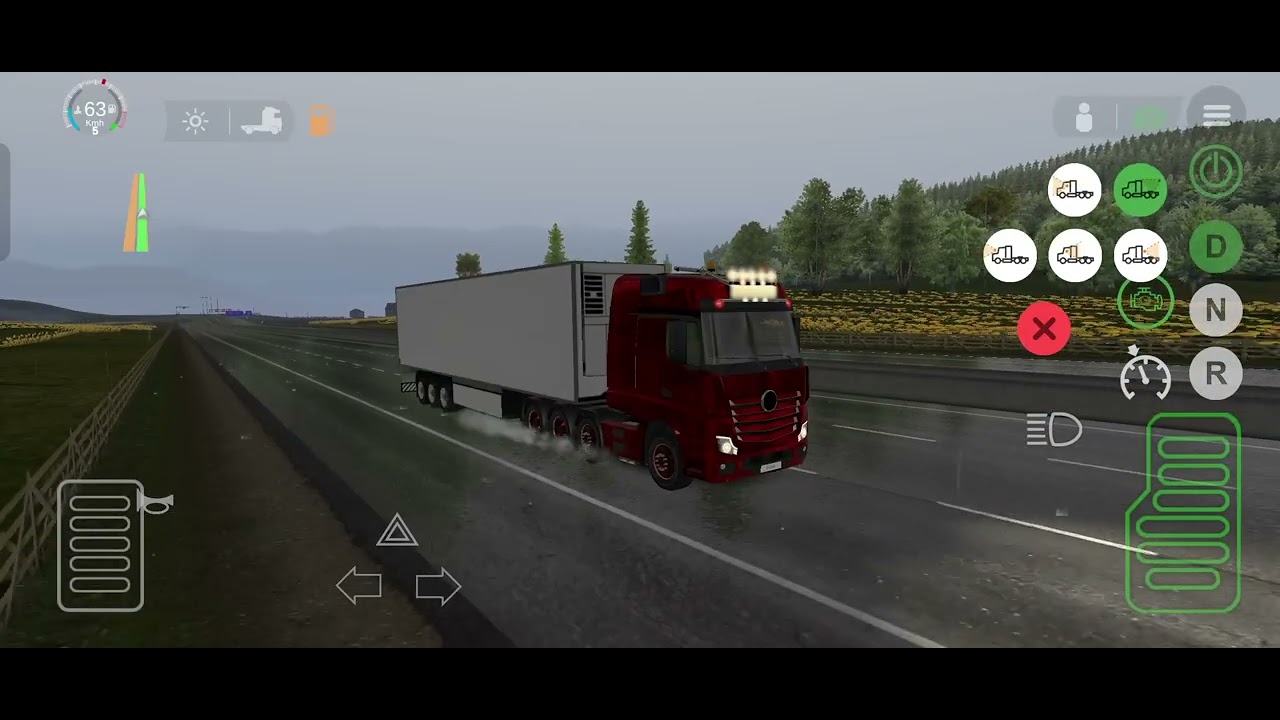 MUITA CHUVA NA PISTA - LEVANDO CARGA DE CARNE PARA OUTRO DISTRITO - TRUCK SIMULATOR