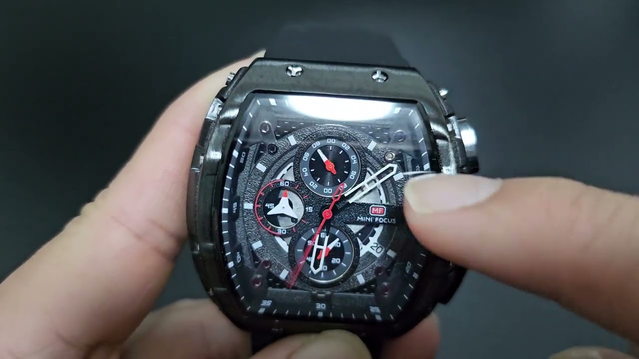 Доступные кварцевые часы-хронограф Mini Focus в стиле Richard Mille