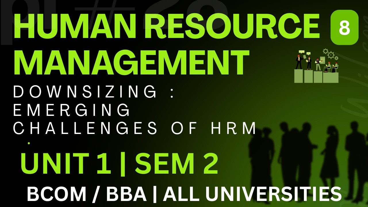 DOWNSIZING : EMERGING CHALLENGE OF HRM | HUMAN RESOURCE MANAGEMENT | UNIT 1 | SEM 2 | BCOM/BBA