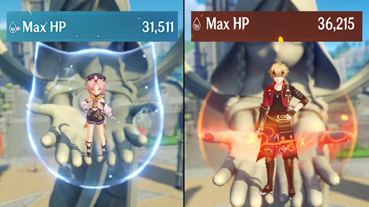 Diona Shield vs Thoma Shield Strength Comparison - Genshin Impact