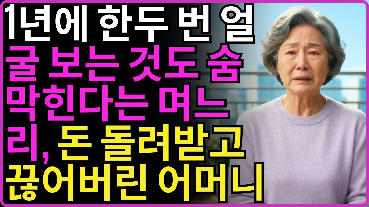 ''1년에 한두 번 보는 것도 너무 많아요'' 이천만 원 빌려줬더니 숨막힌다는 며느리, 결국 돈 돌려받고 남처럼 살기로 한 어느 어머니