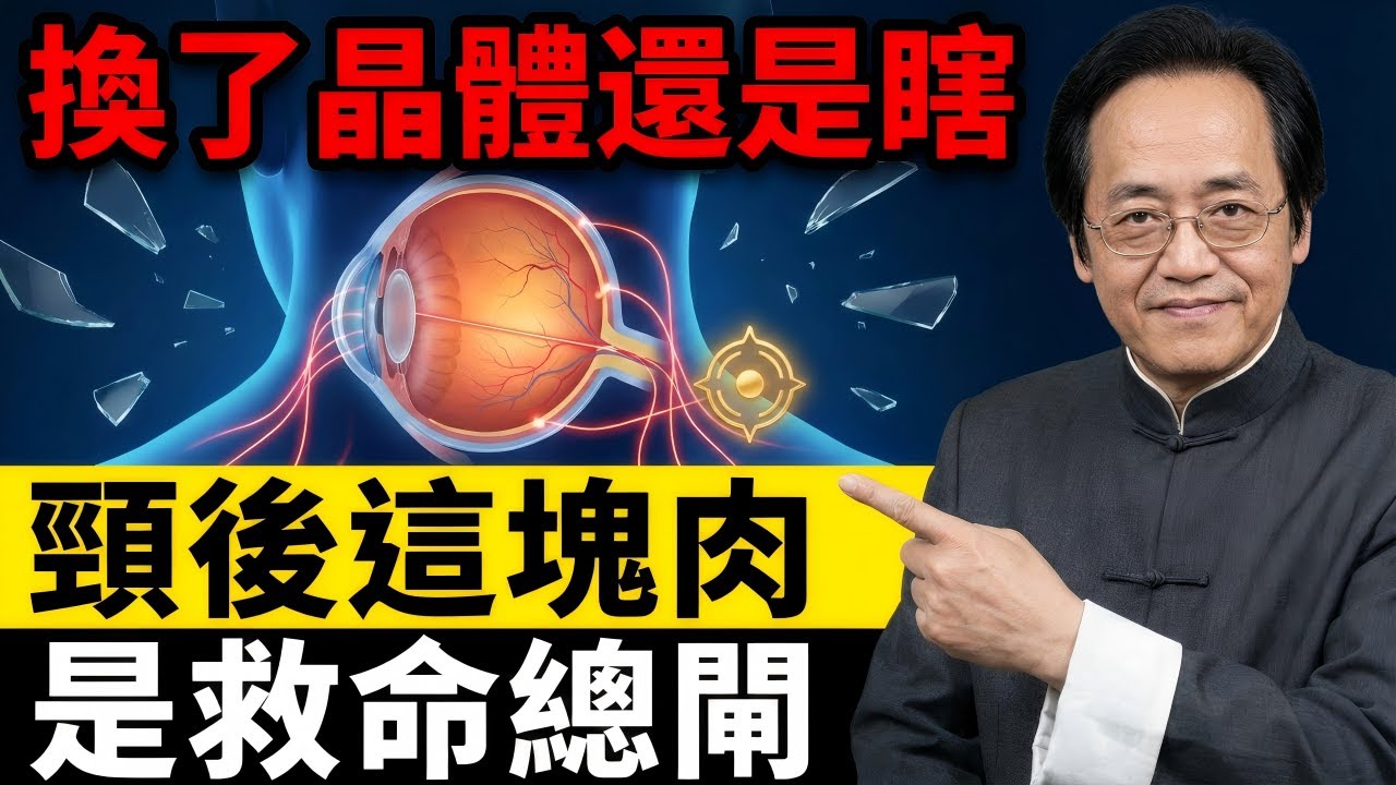 【眼底真相物理學】換了晶體為何還會瞎？揭秘被誤判的「二次白內障」，每天3分鐘鬆開頸後「視力總閘」，通陽血，救黃斑！#中醫 #倪海廈 #白內障 #眼科 #視網膜 #黃斑部病變 #養生 #健康