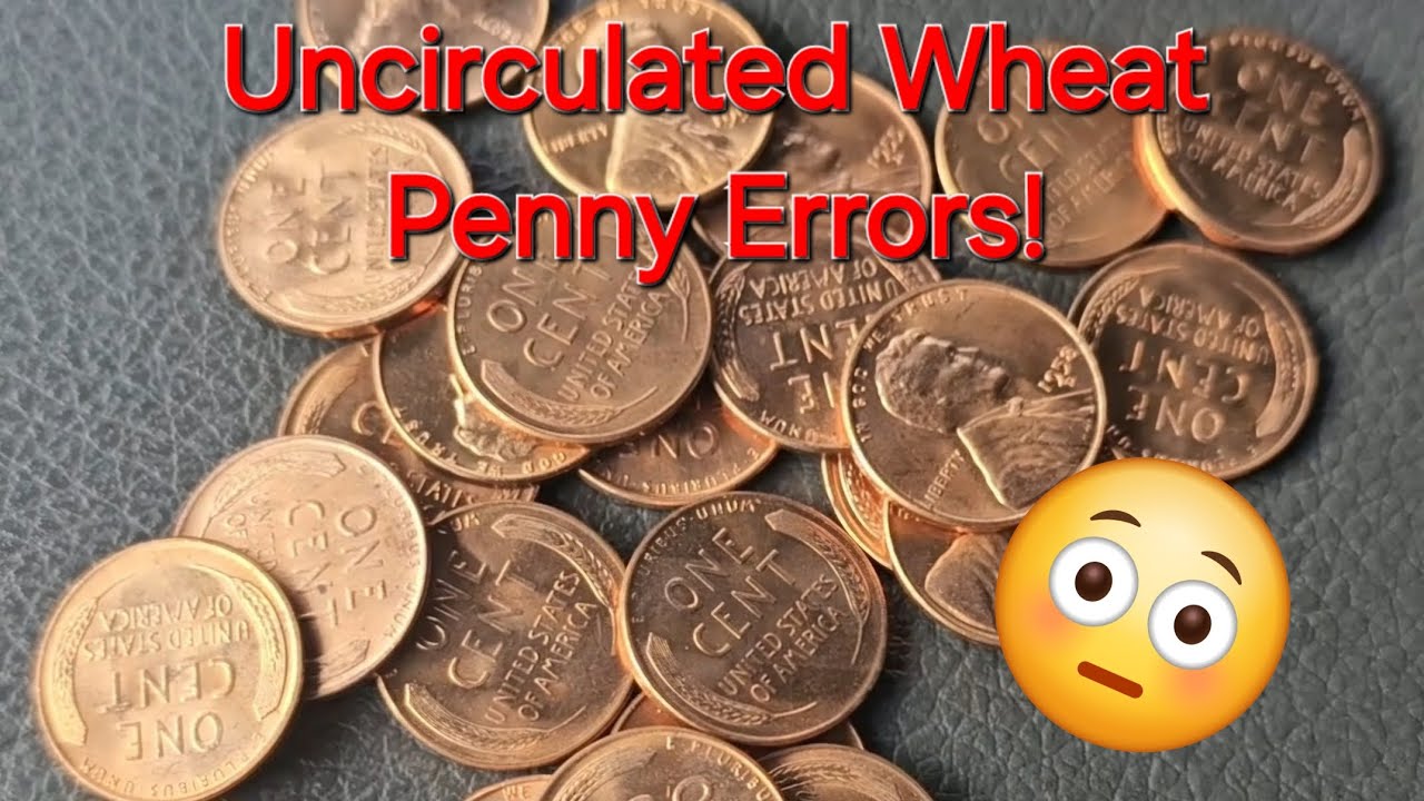 Uncirculated Wheat Penny Errors Found! Coin Roll Hunting. #unboxing #coinrollhunting #unwrapping