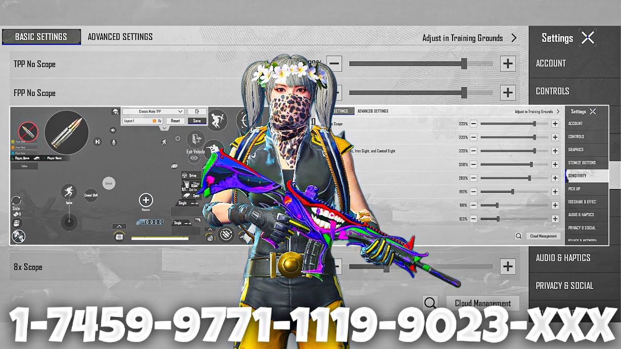 NEW UPDATE 4.3🔥BEST SENSITIVITY CODE + CONTROL SETTINGS BGMI/PUBG MOBILE