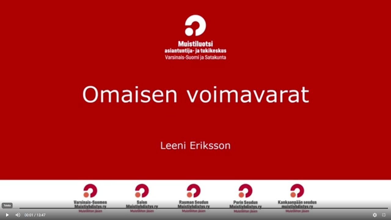 Muistisairaan henkilön omaisen voimavarat