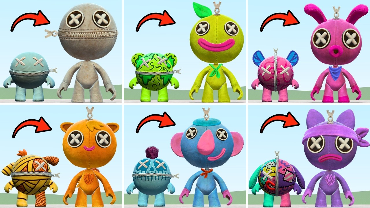 New Evolution Of All Poppy Playtime Chapter 5 Wrongside Outimals In Garry's Mod