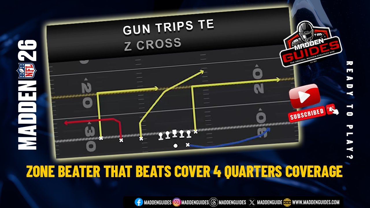 Gun Trips TE - Z Cross: Proven Madden 26 Gameplayfor Any Skill Level