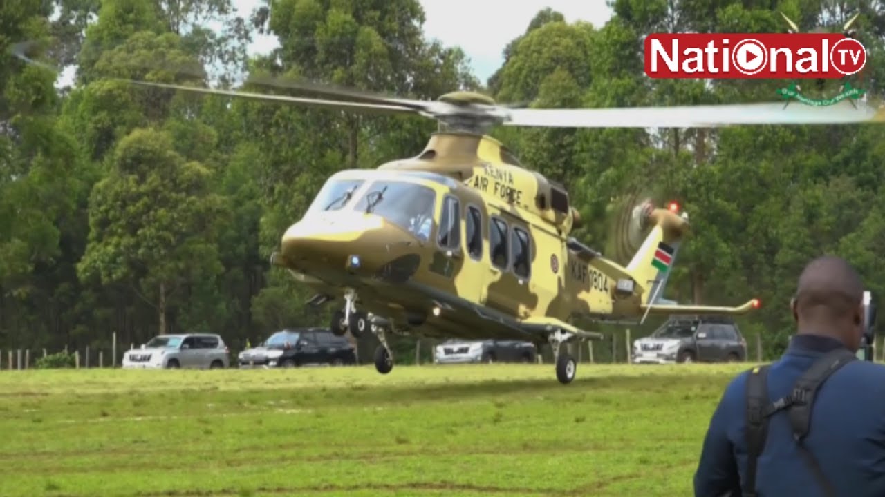 See what happened as President Ruto was landing in Baraton university to grace their Graduation