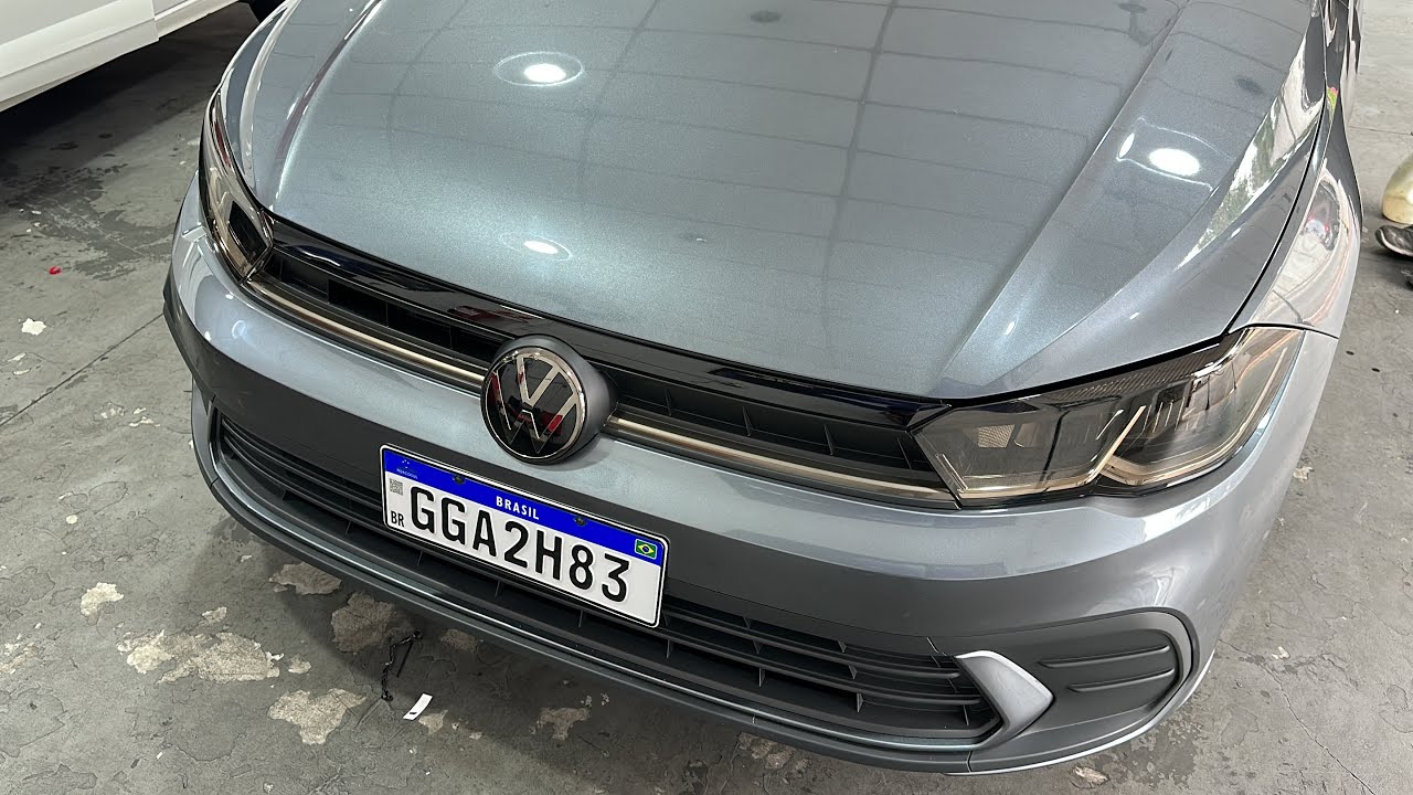 Escurecimento dos faróis e grade Polo Tsi 2023,coisa linda 😍