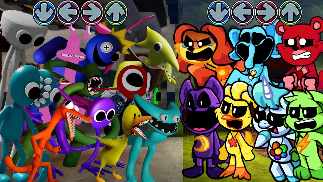 FNF New Smiling Critters Poppy Playtime Chapter 3 Vs All Rainbow Friends Cover | Friday Night Funkin