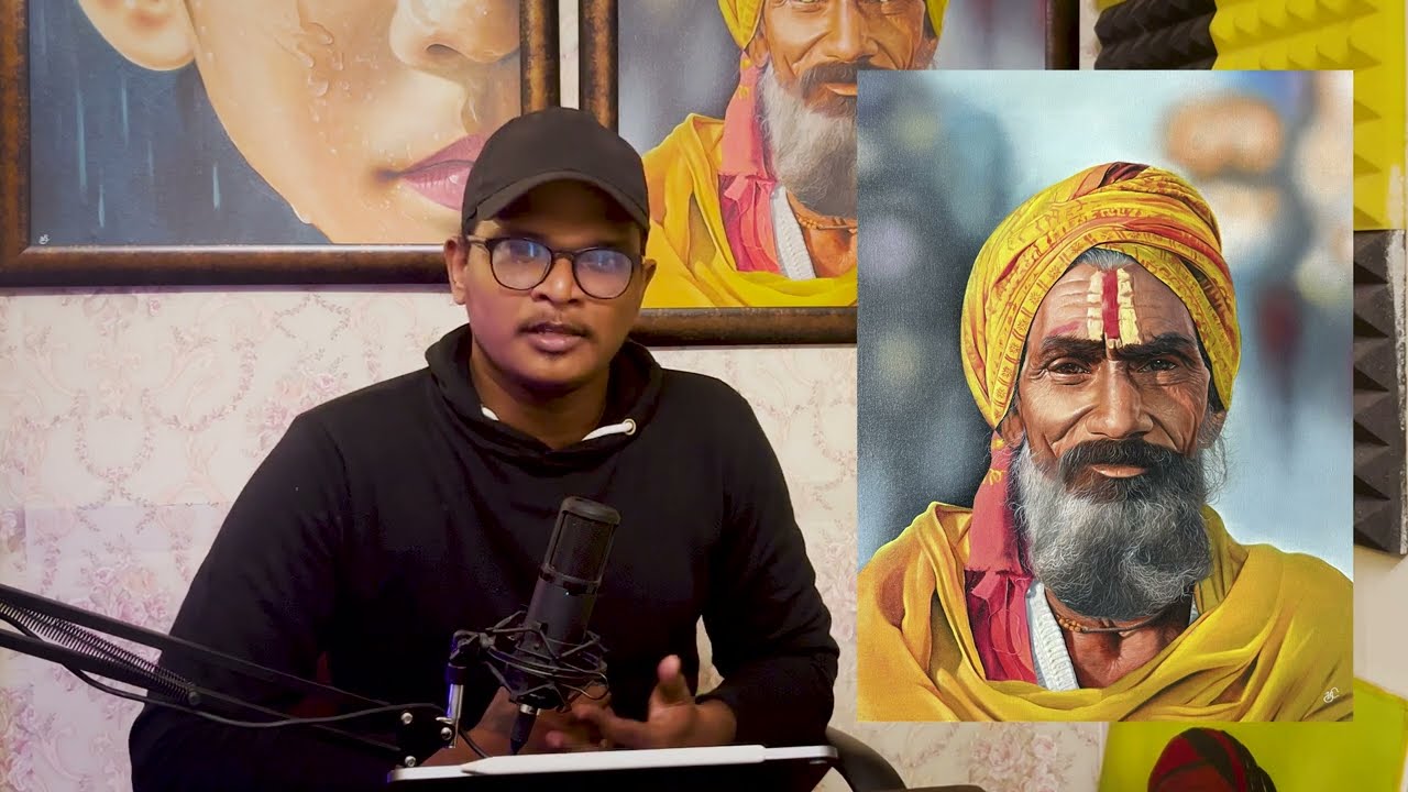 The Golden eye / oil painting/ Vj creative artt