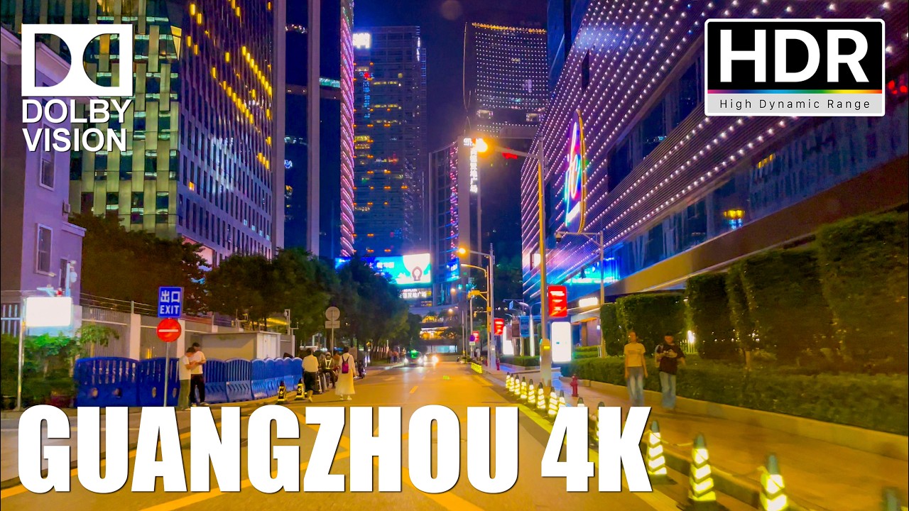 Guangzhou, China - Driving in Guangzhou at night｜4K HDR