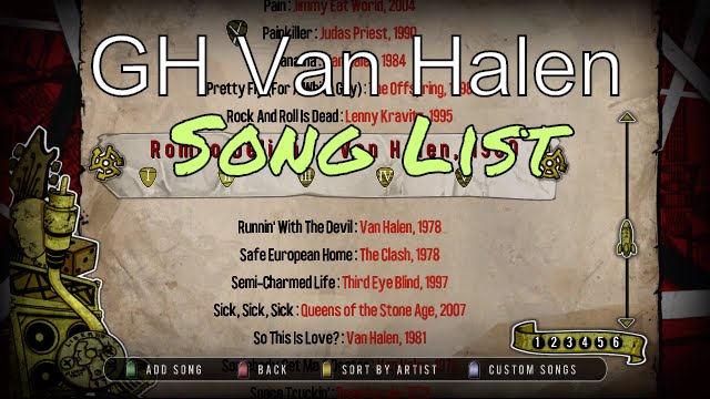 What Songs Are On Guitar Hero Van Halen? All / Full Song List Scroll HD Gameplay Video GHVH