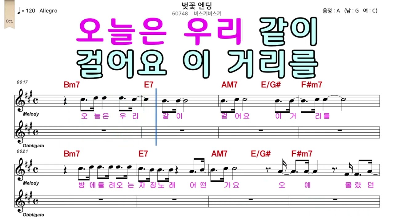 #벚꽃엔딩악보 #버스커버스커