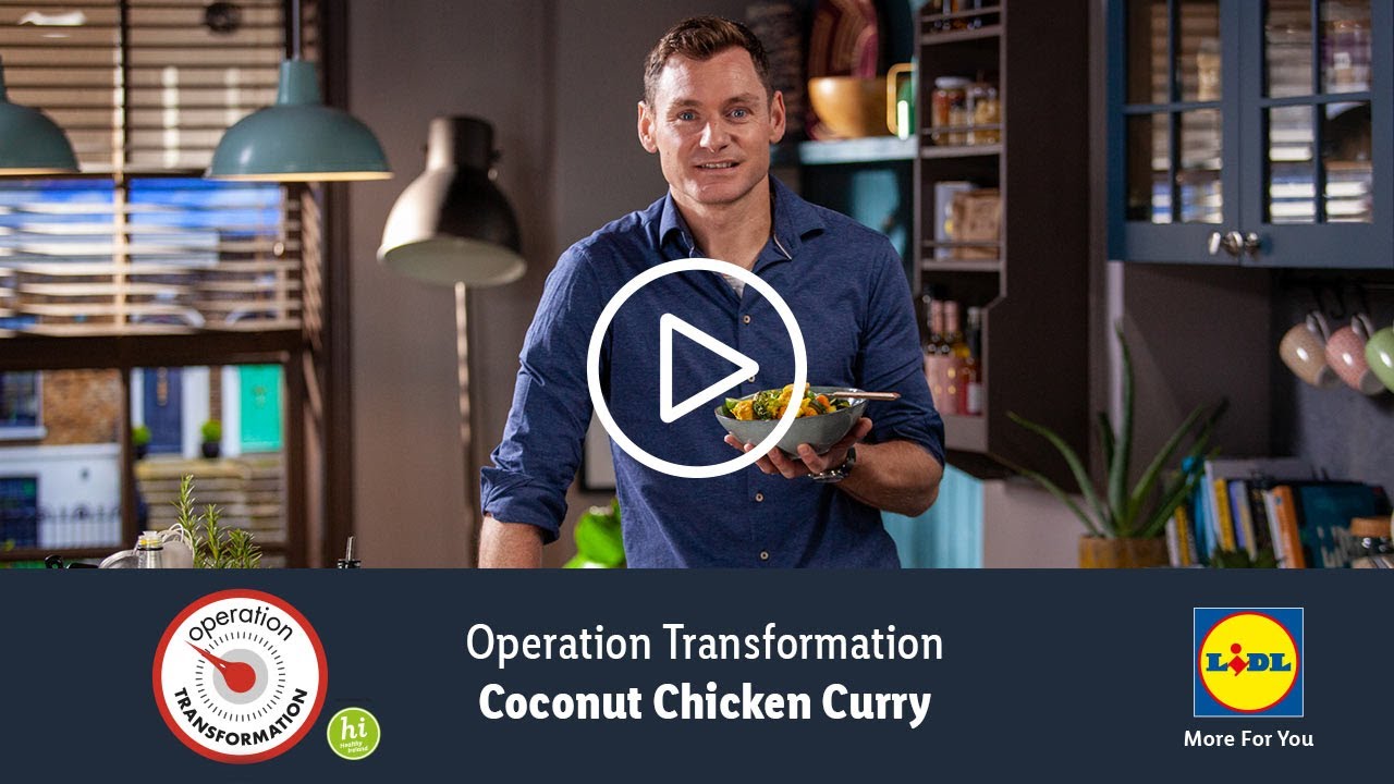 Operation Transformation Coconut Chicken Curry Recipe with David Gillick