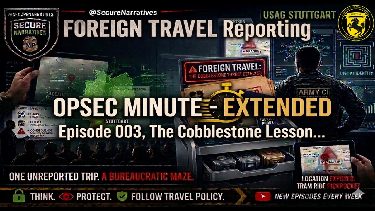 OPSEC Minute - Extended -- 003, The Cobblestone Lesson&hellip;