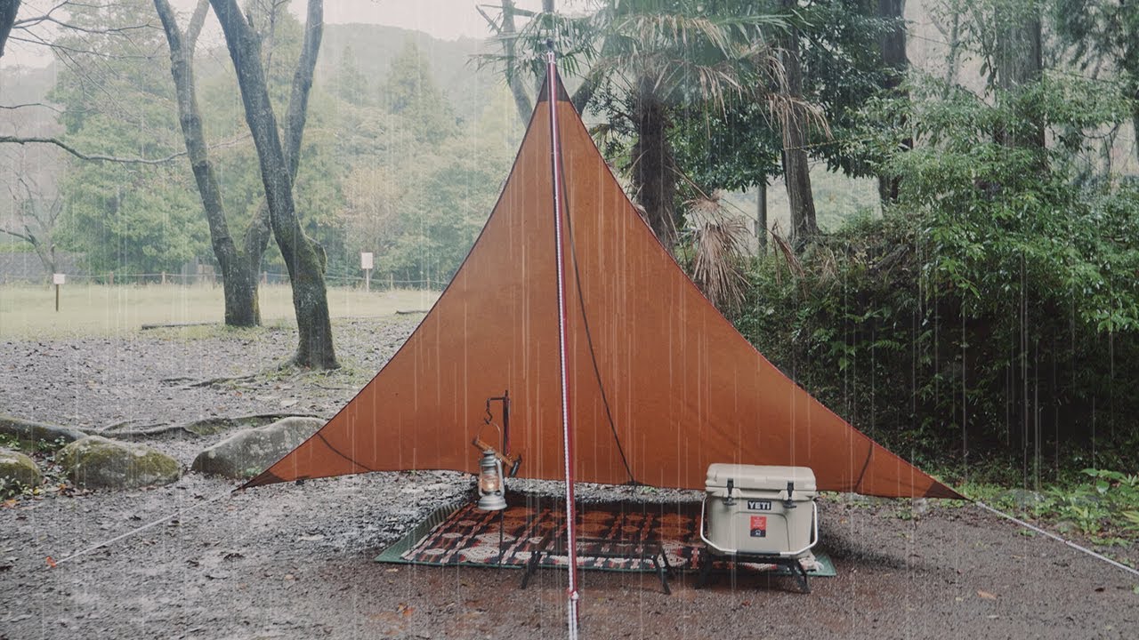 ソロキャンプ｜大雨☔の森の中で独り焼肉食べ呑み放題をやってきた