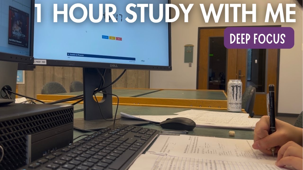1 Hour Study With Me for Maximum Focus | No Music | Realistic | Motivation