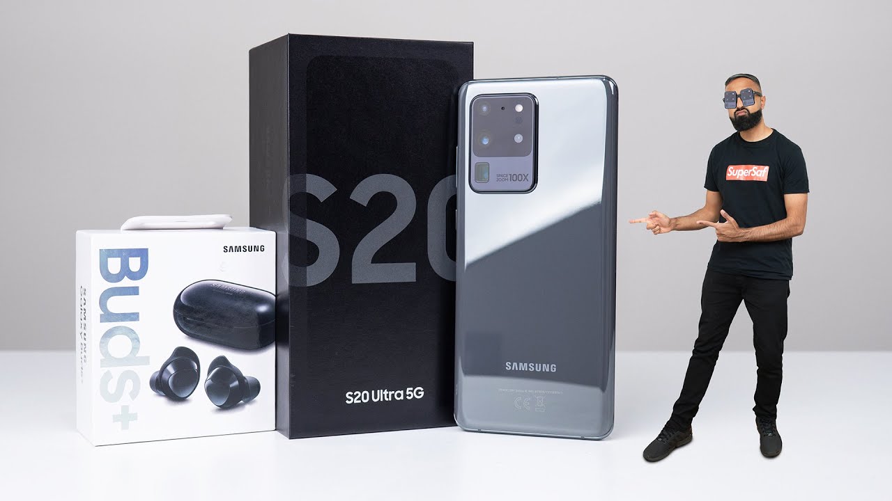 Распаковка Samsung Galaxy S20 Ultra и Galaxy Buds+