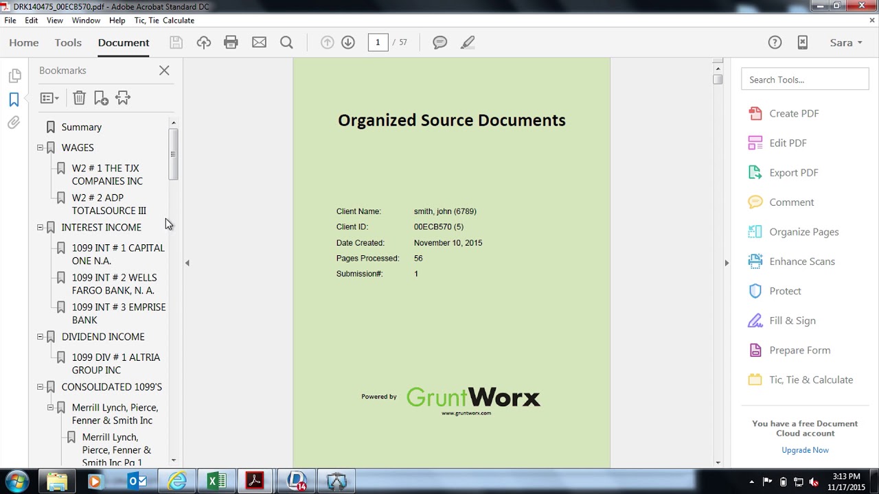 Using GruntWorx from Within Drake Tax