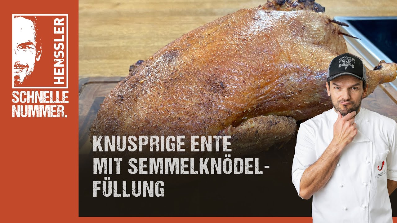 Schnelles Knusprige Ente mit Semmelknödel-Füllung Rezept von Steffen Henssler