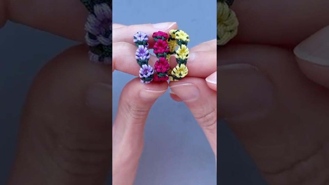 Easy Macrame Rings That Look Like Tiny Flowers 🌸✨