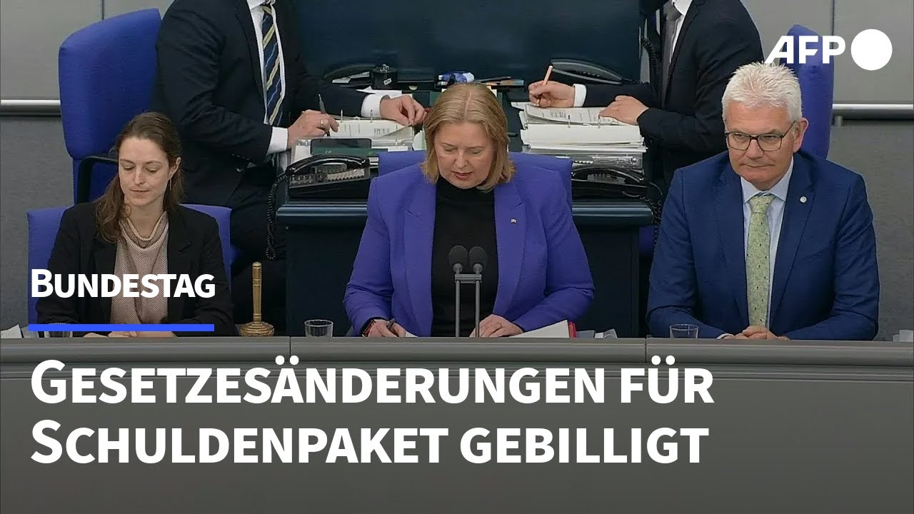 Bundestag billigt Grundgesetz&auml;nderungen f&uuml;r Schuldenpaket | AFP