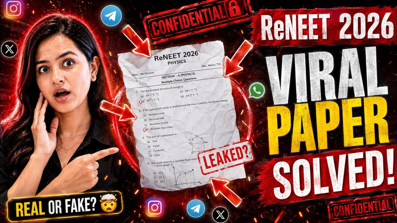 🚨 ReNEET 2026 Leaked Paper? Complete Solution & Concept Breakdown | Viral Telegram Paper Solved