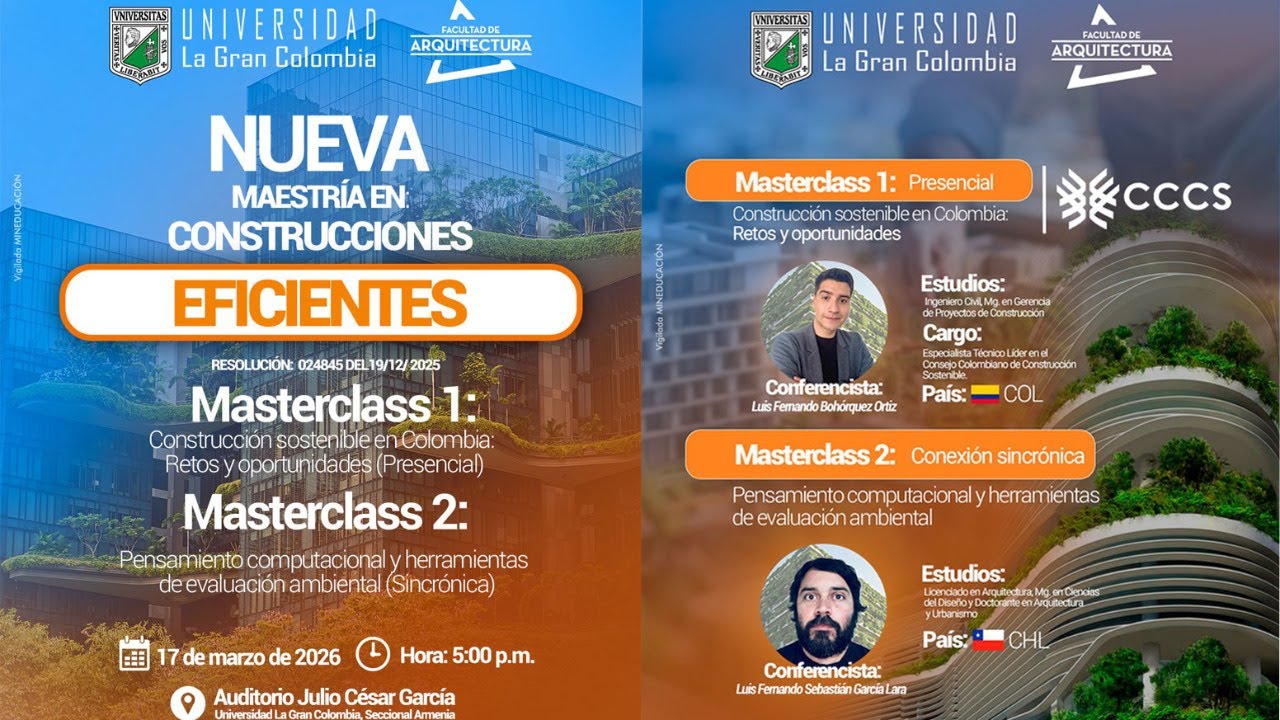 Lanzamiento Nueva Maestría en Construcciones Eficientes