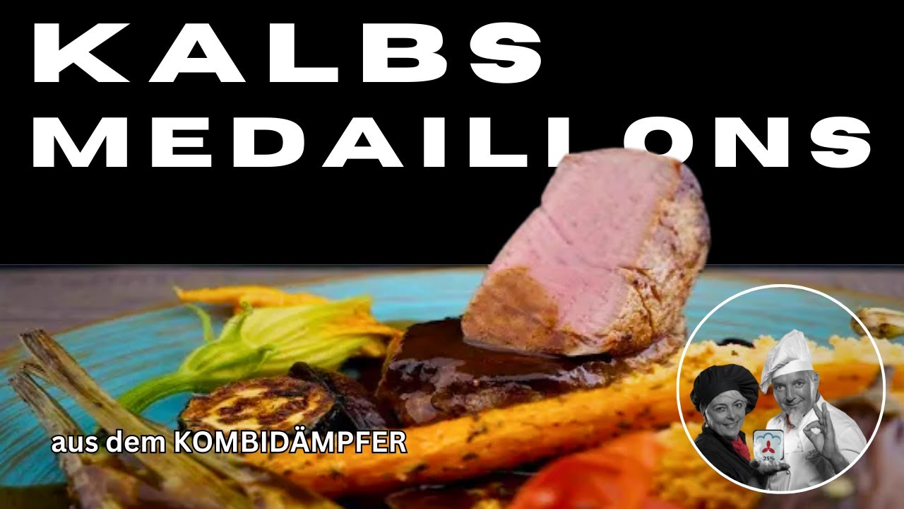 Kalbsmedaillons mit Beilagen aus dem Kombidämpfer von Franz Stolz