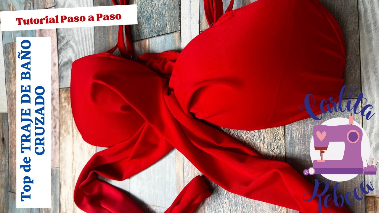 TOP DE TRAJE DE BAÑO CRUZADO! Te enseño a confeccionarlo desde 0 | Tutorial paso a paso
