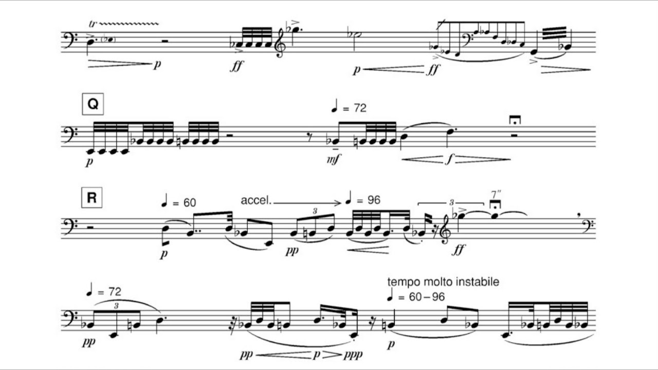 Luciano Berio - Sequenza IXc for Bass Clarinet (1980) [Score-Video]