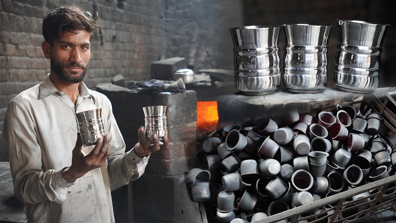 How To Make Stainless Steel Glass With Amazing Technique in Factory.