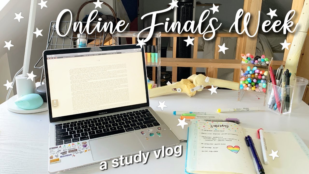 online finals week: study vlog ✨📖
