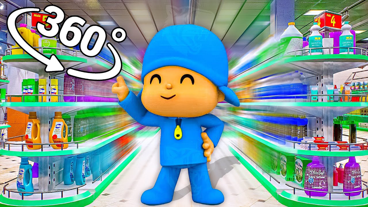 Pocoyo Dance - Supermarket in 360° Video | VR / 8K | ( Muevelo Pocoyo meme )